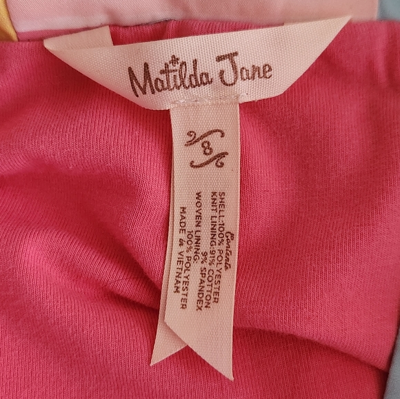 CLEARANCE Matilda Jane Raincoat Polka Dot Vinyl and Cotton with Hood Size 8 - Picture 8 of 16